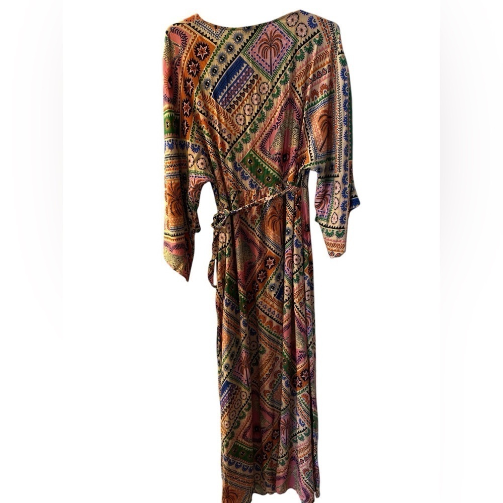 Chaser Heirloom Woven Sophia Maxi Printed Wrap Dress NWT - Picture 5 of 11